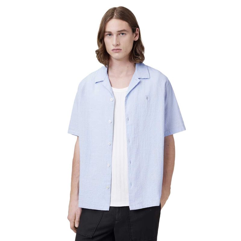 AllSaints Valmer Relaxed Fit Ramskull Shirt image number 0
